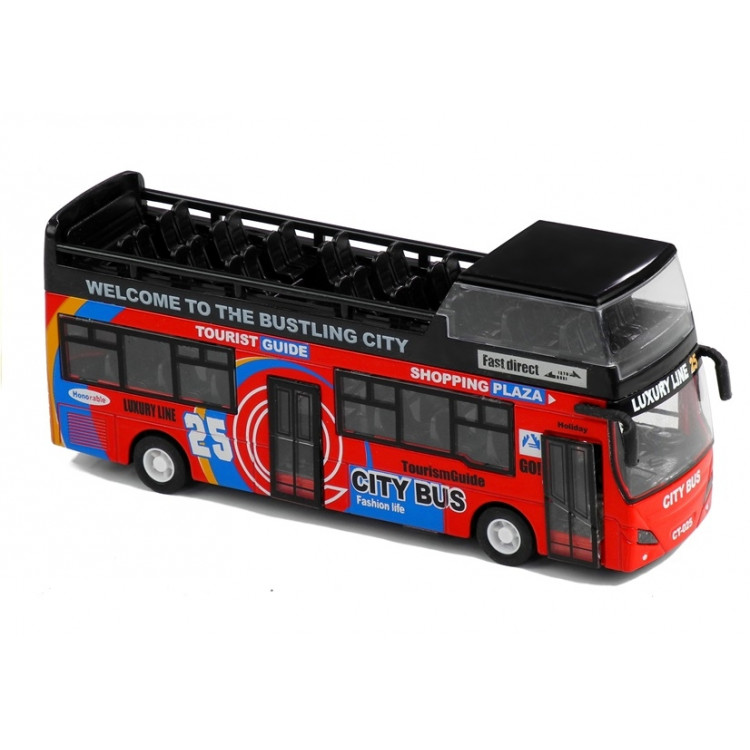 Kovový autobus s otvárateľnýmí dverami zelený